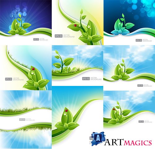       / Ecology backgrounds in vector