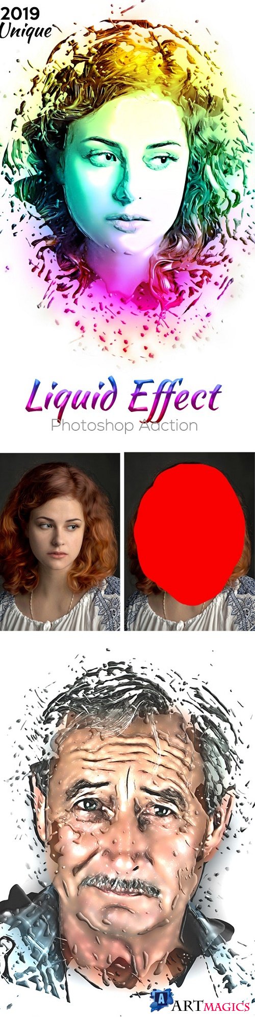 Liquid Effect Photoshop Action 24420163