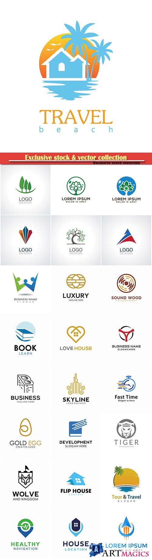 Logo vector template business set # 18