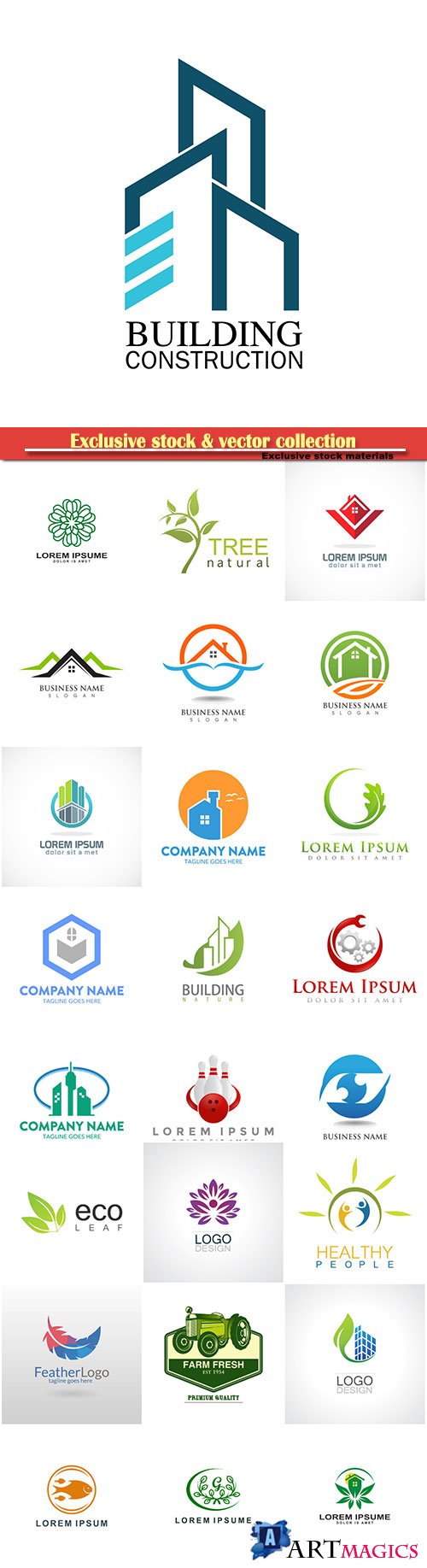 Logo vector template business set # 16