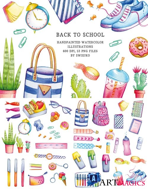 Back to School illustration set - 4061422