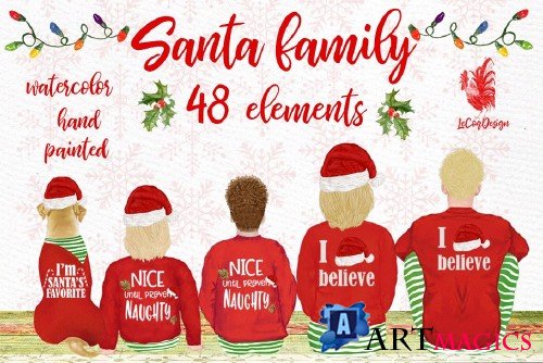 Christmas family Santa Family - 4095846