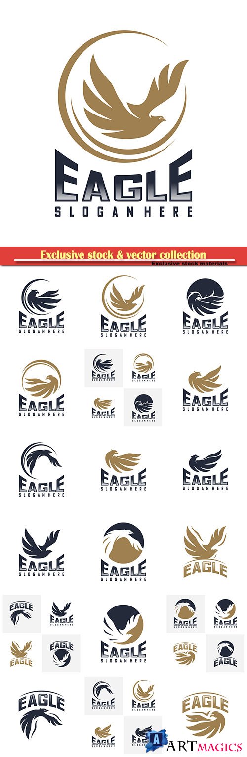 Eagle logo design vector,  icon symbol