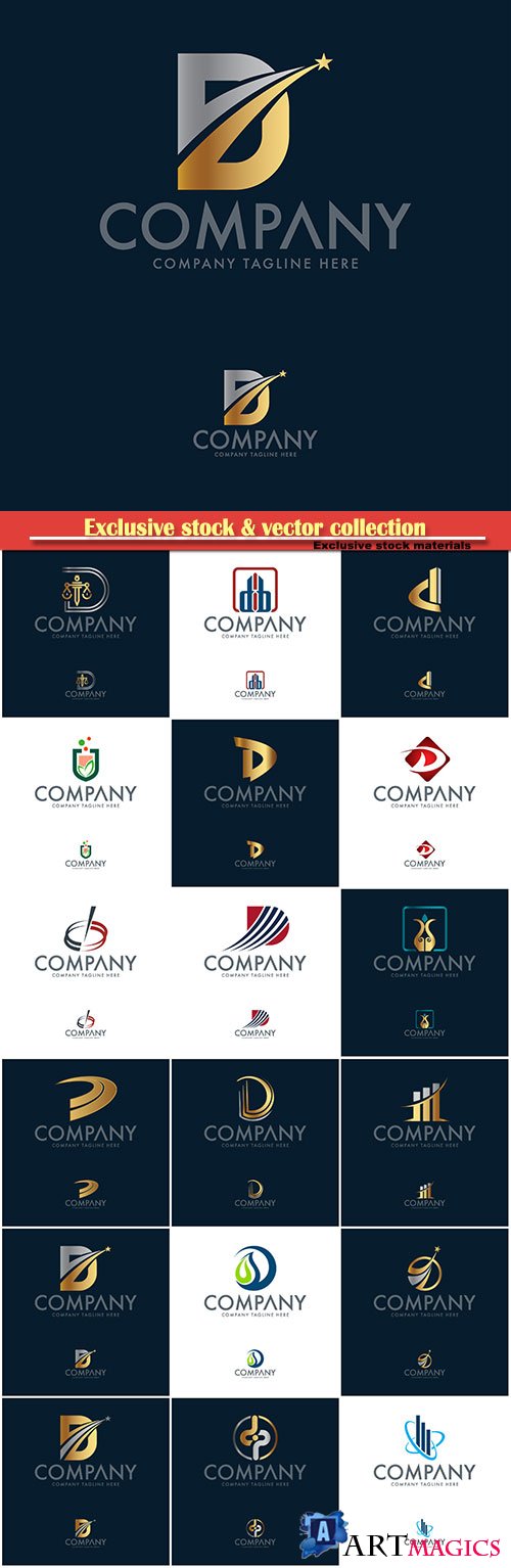 Logo vector template business set, company tagline here # 4
