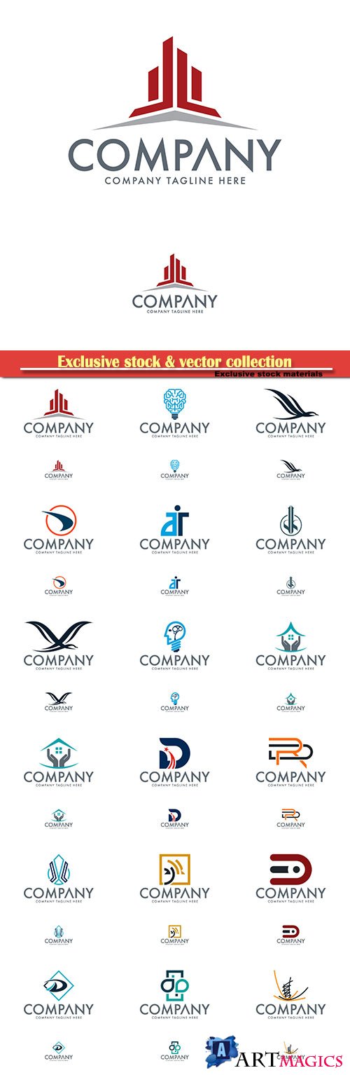 Logo vector template business set # 21