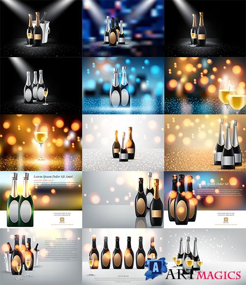      -   / Champagne and wine - Vector Graphics