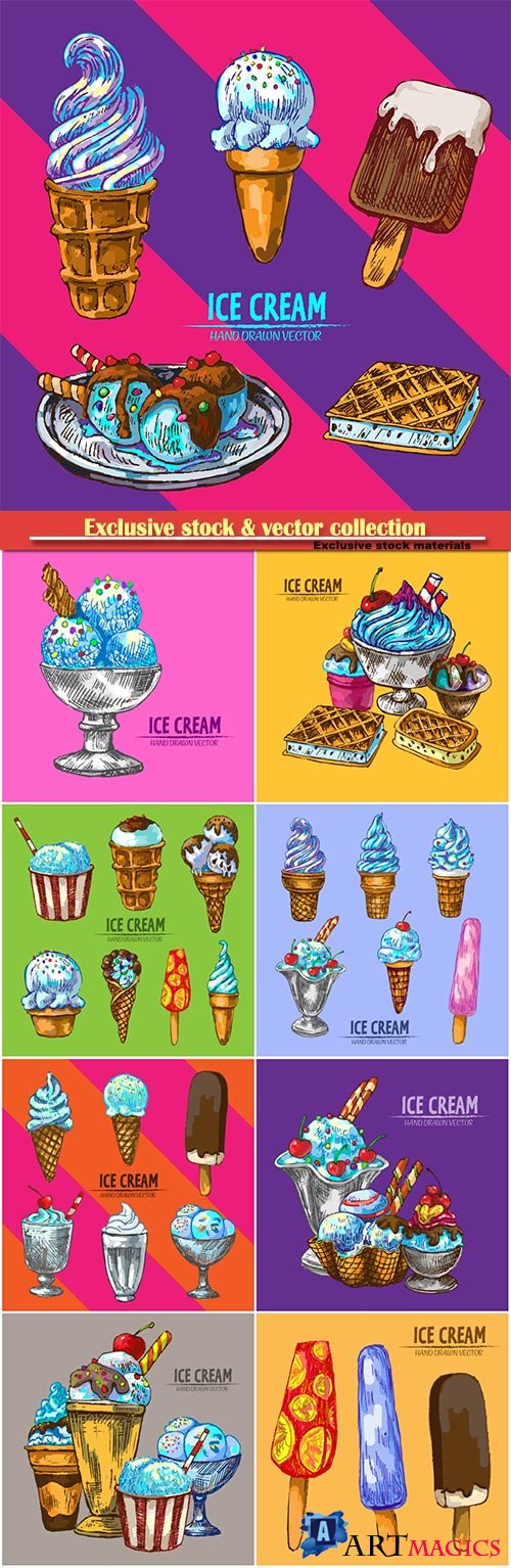 Vector ice cream illustration