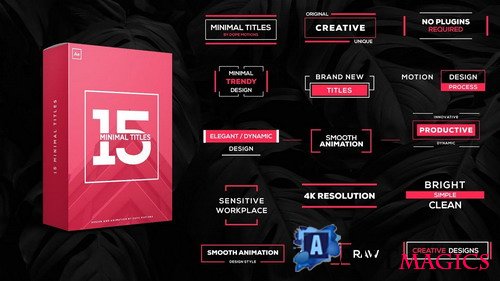 15 Minimal Titles - After Effects Template