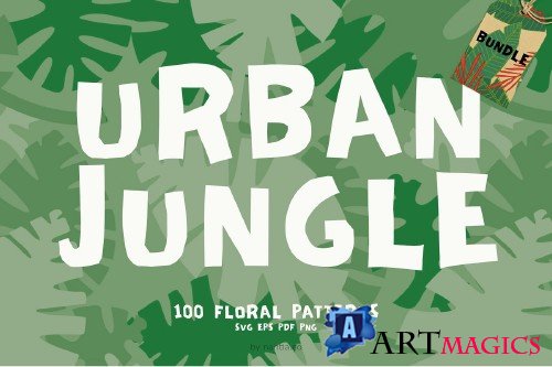 Urban Jungle 100 Patterns Bundle - 1505138