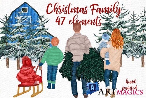 Christmas Family Clipart - 4131282