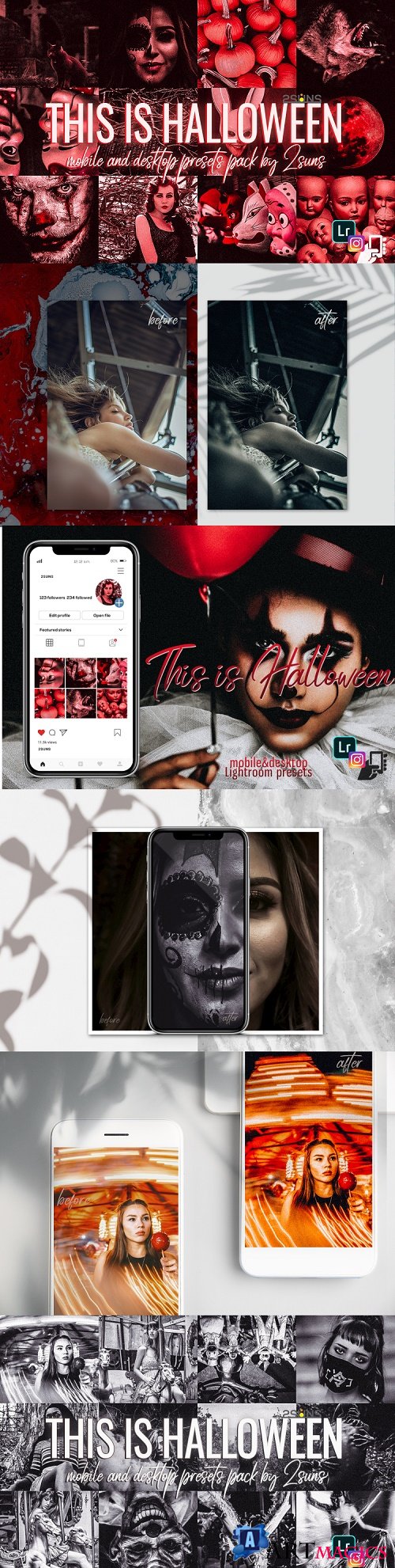 This is halloween presets horror creepy scary clown editing - 358768
