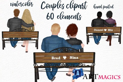 Couple on the bench Custom Couples - 4143265