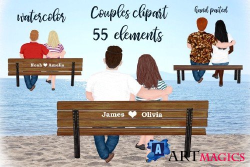 Couple on the bench Custom Couples - 4139969