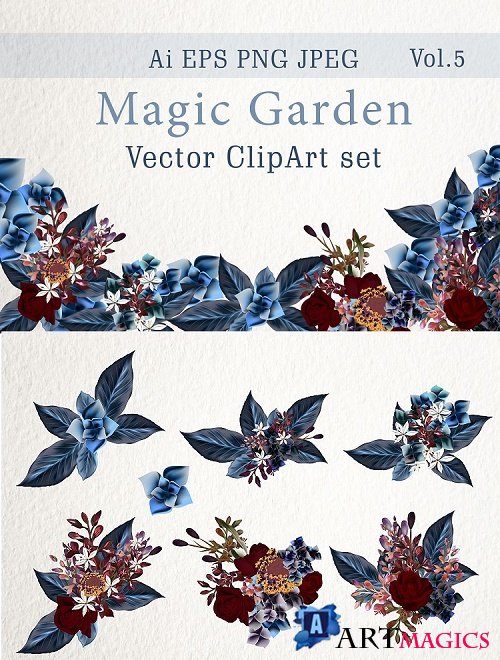 Magic Vector Flowers Set Vol.5 323108