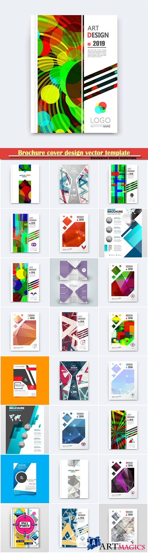 Brochure cover design vector template # 15