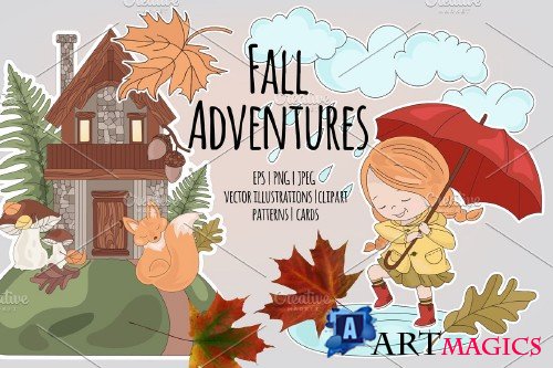 Fall Advanture - Autumn Season Cartoon - 4161778