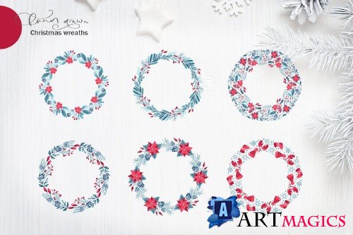 Christmas floral holiday elements 4160243