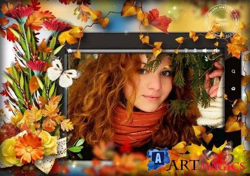 Рамка для фотошопа - Осенний привет