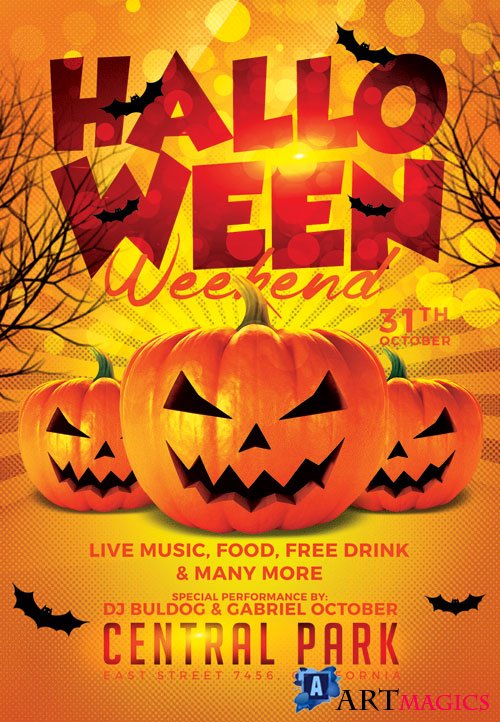 Halloween weekend - Premium flyer psd template