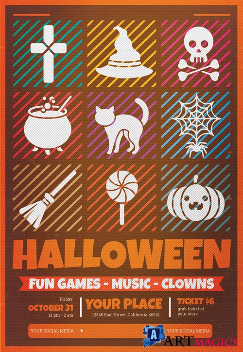 Halloween celebration - Premium flyer psd template
