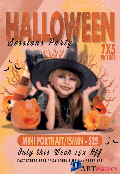 Halloween sessions - Premium flyer psd template