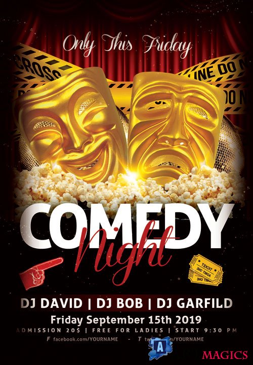 Comedy_night - Premium flyer psd template