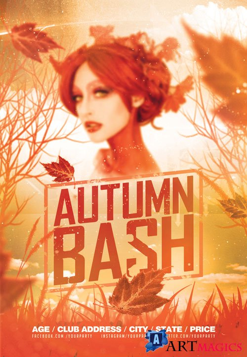 Autumn bash - Premium flyer psd template