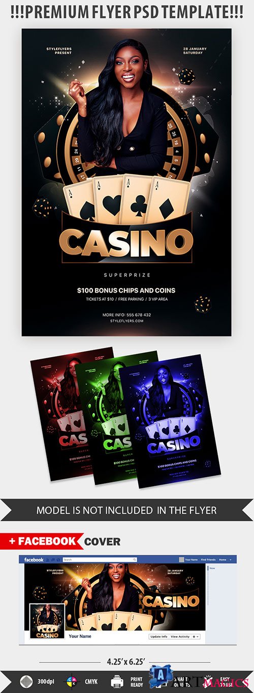 Casino psd flyer