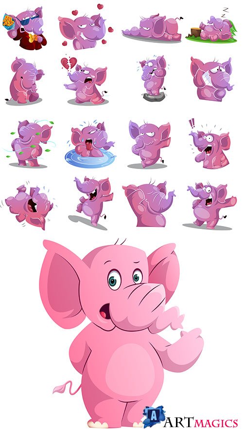   -   / Elephants - Vector Graphics
