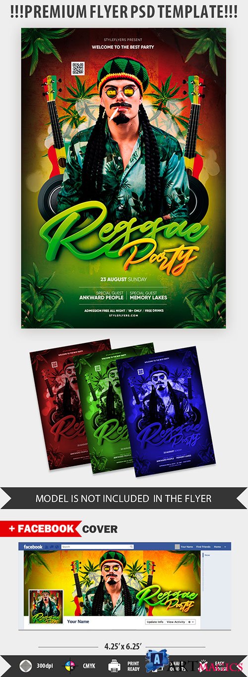 Reggae Partyl PSD Flyer Template