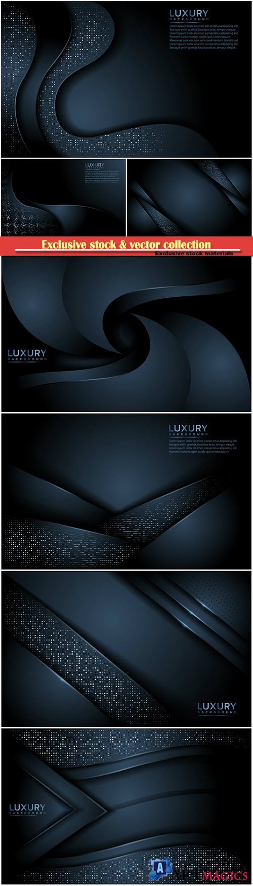 Dark luxury background with overlap layer