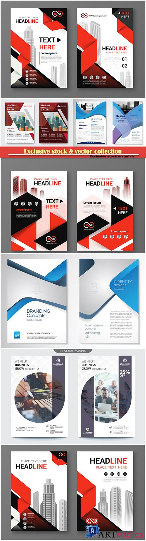 Brochure cover design vector template # 20