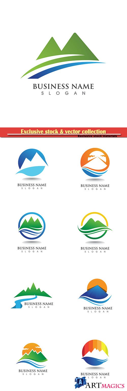 Logo vector template business set # 60