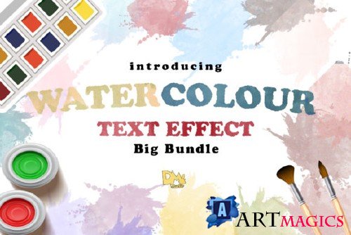 Big Bundle Water Coloue Text Effect