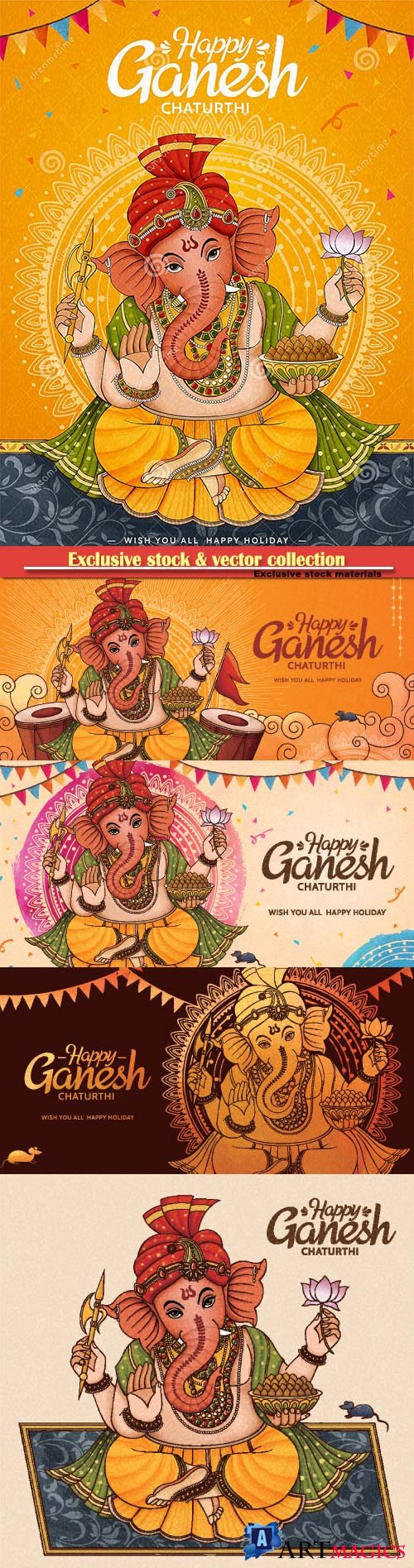 Happy Ganesh Chaturthi poster design