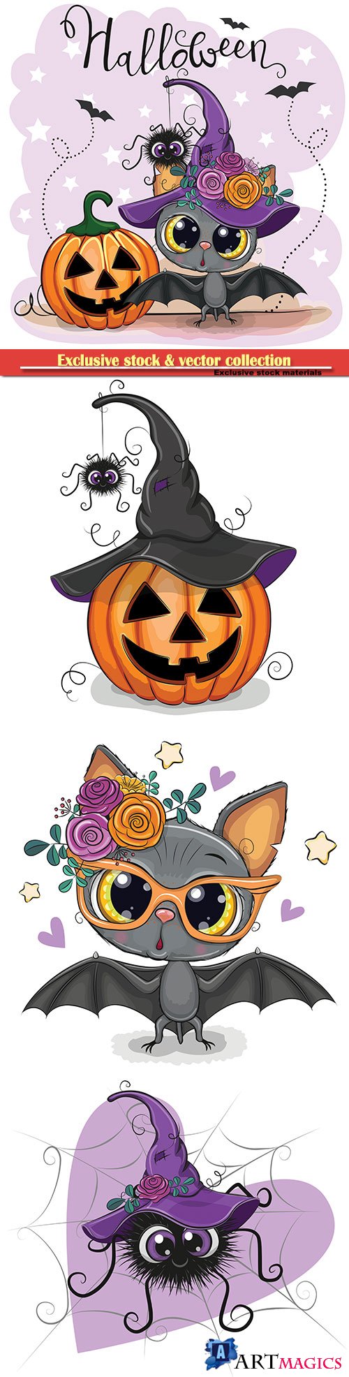 Halloween illustrations and design vector elements