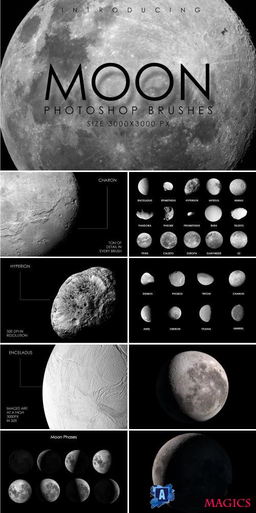 32 Planetary Moon Brushes - 4174652
