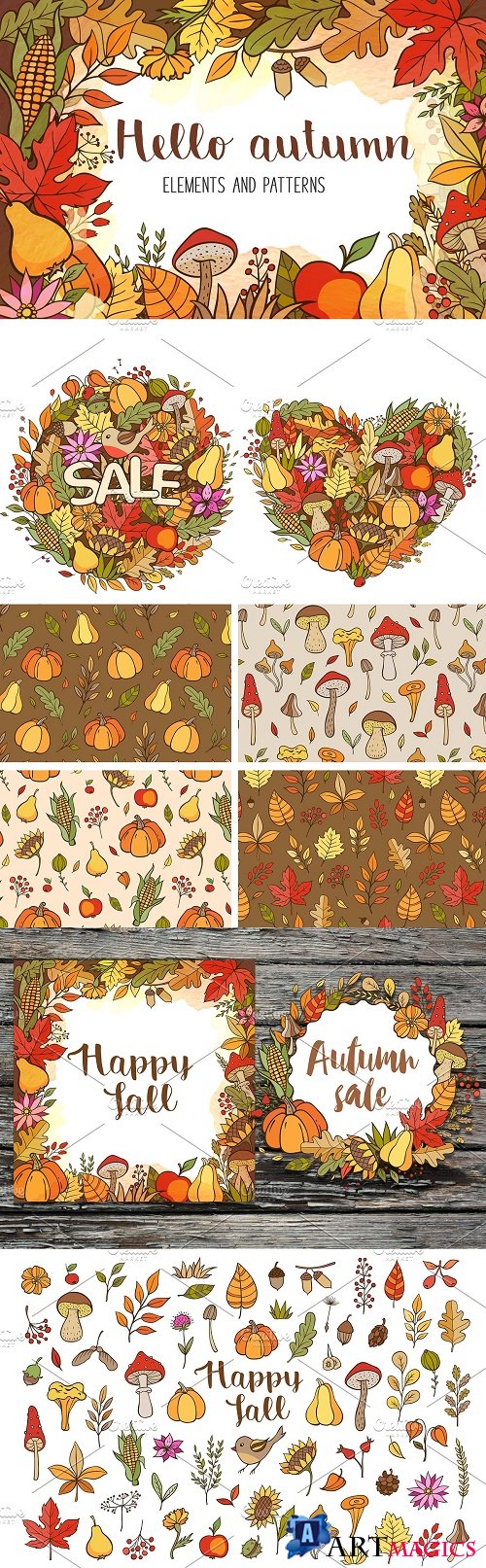 Doodle Autumn Design Kit - 4188851