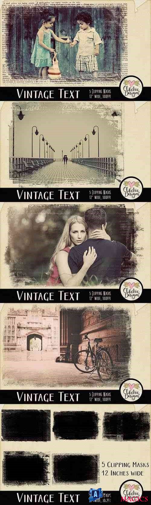 Vintage Text Clipping Masks & Tut 3752347