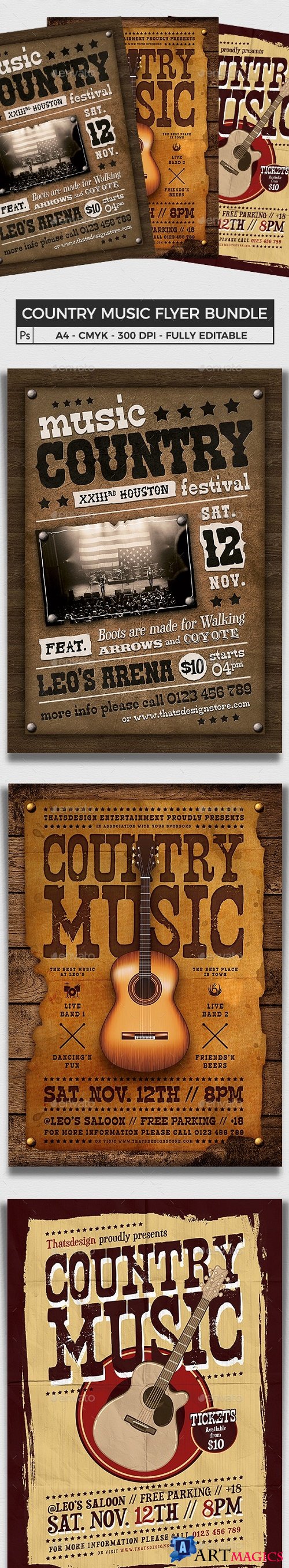 Country Music Flyer Bundle V2 - 24736683 - 4155617