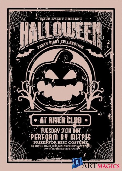 Halloween Party Flyer - 4164689