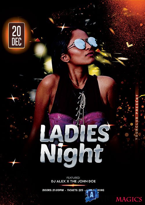 Ladies Night Event PSD Flyer Template