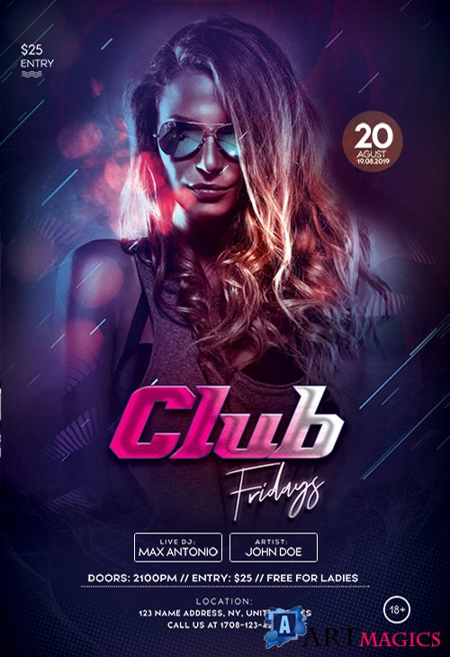 Club Friday Event PSD Flyer Template