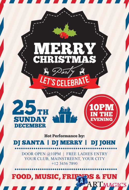 Merry Christmas Party - Premium flyer psd template