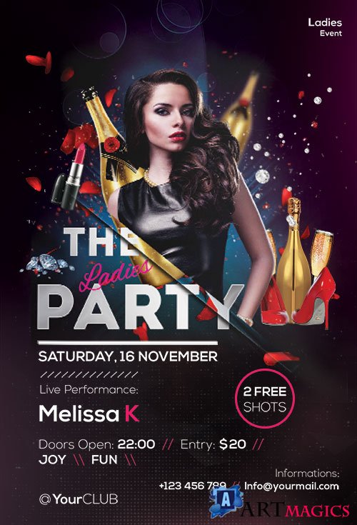 The Ladies Party - Premium flyer psd template