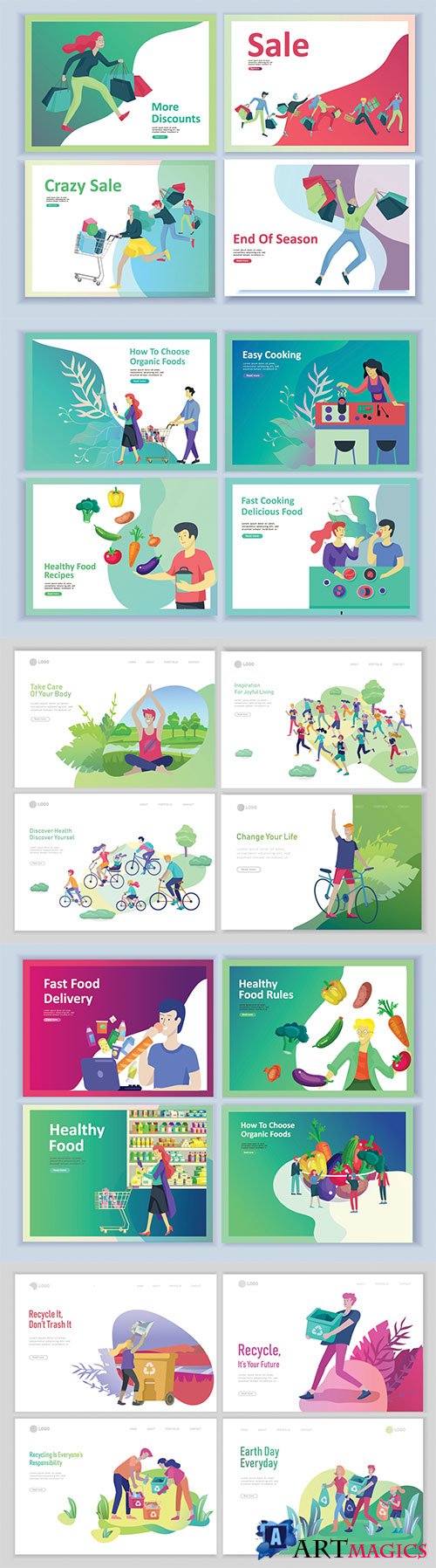 Website page isometric vector, flat banner concept illustration # 18