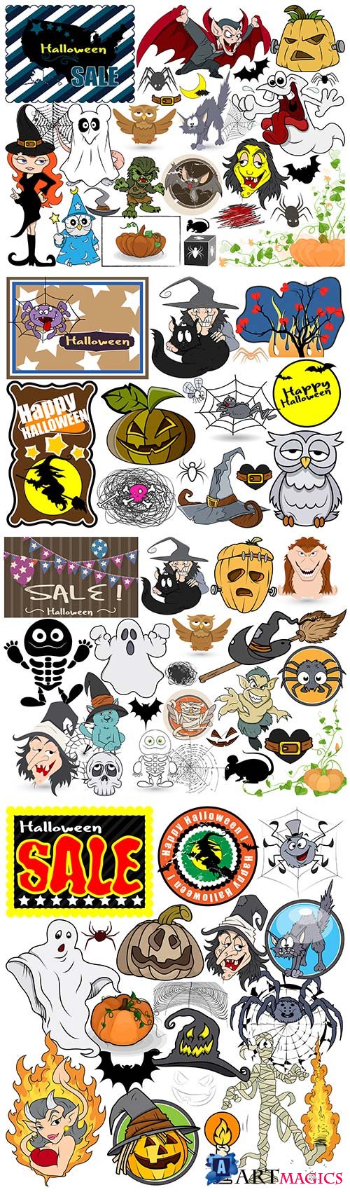 Halloween graphics vector elements