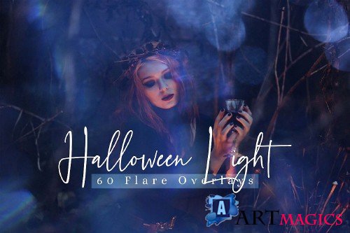 60 Halloween lights Effect Photo Overlays - 375135