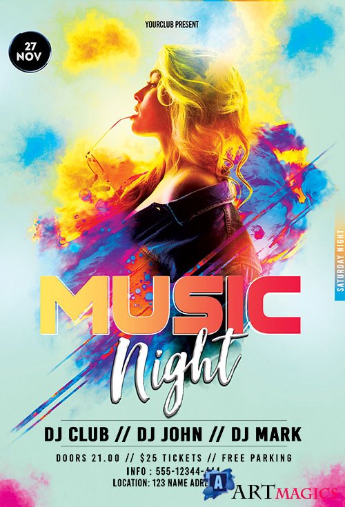 Music Night - Premium flyer psd template