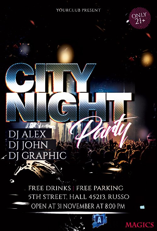 City Night - Premium flyer psd template